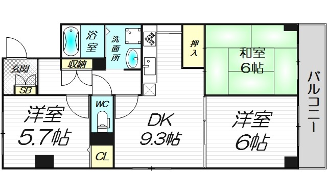 9階の間取り図