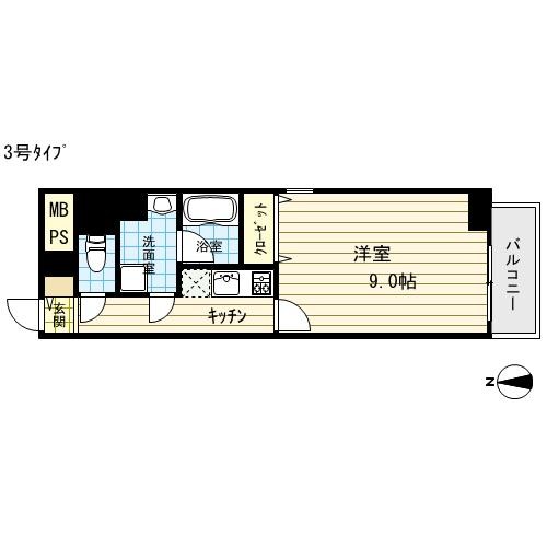 8階の間取り図