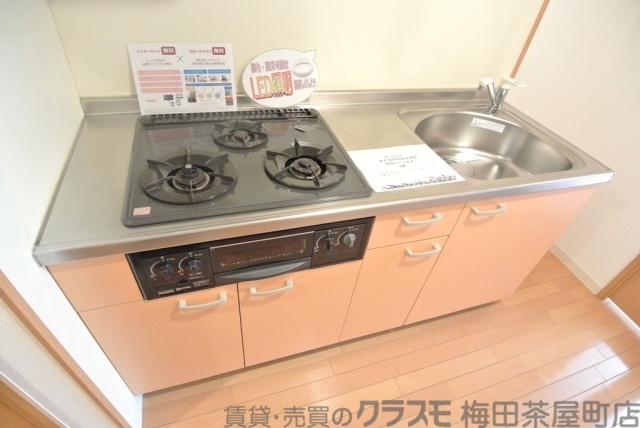 嬉しい2口ガスコンロシステムキッチン