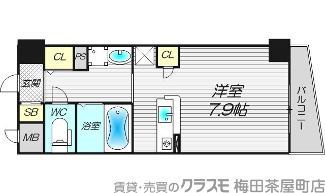 間取り　レジディア天神橋