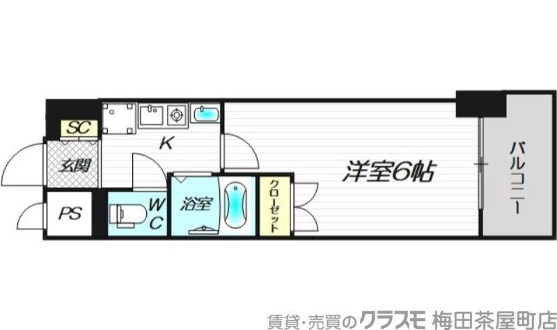 間取り　ラナップスクエア天満プライム
