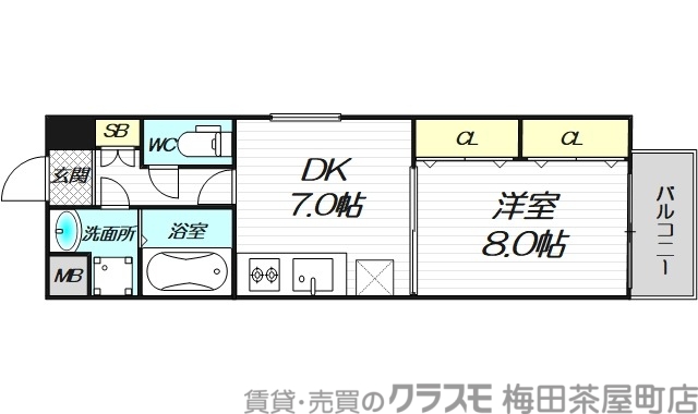 2階の間取り図