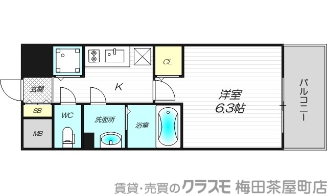 8階の間取り図