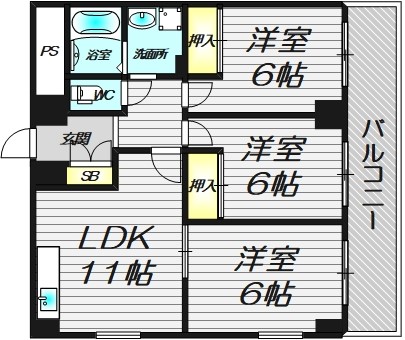 6階の間取り図