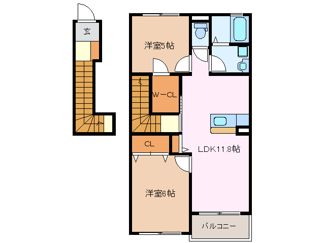 2階の間取り図