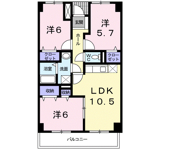 3階の間取り図