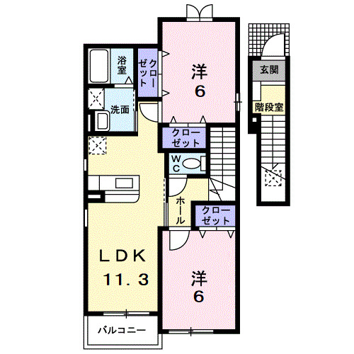 2階の間取り図