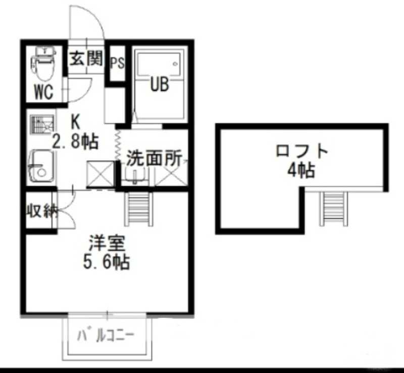 2階の間取り図
