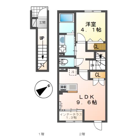 2階の間取り図