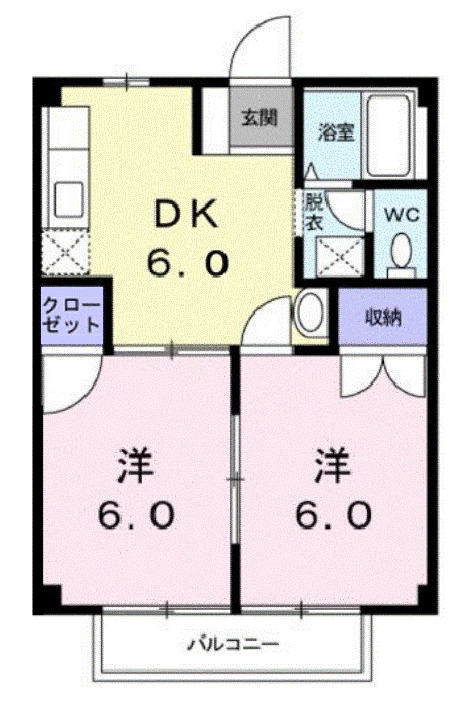 2階の間取り図