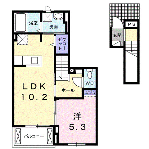 2階の間取り図