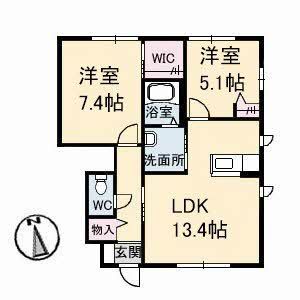 ヴィラシオン木之庄　Ｃ棟の外観