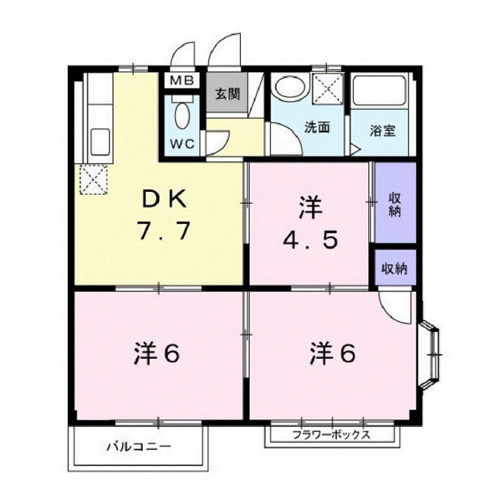 2階の間取り図