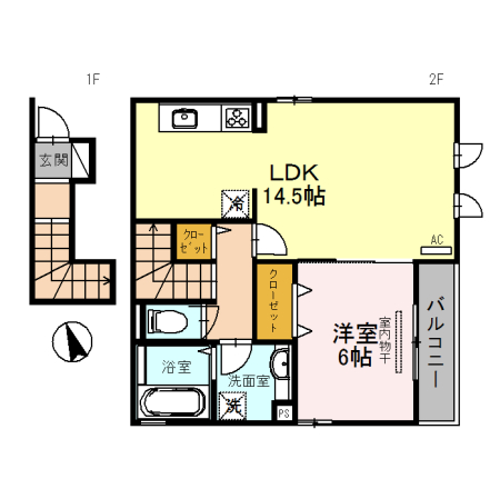 2階の間取り図