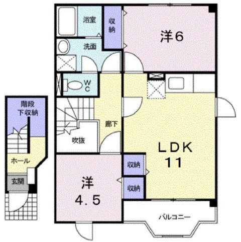 2階の間取り図