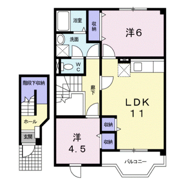 2階の間取り図
