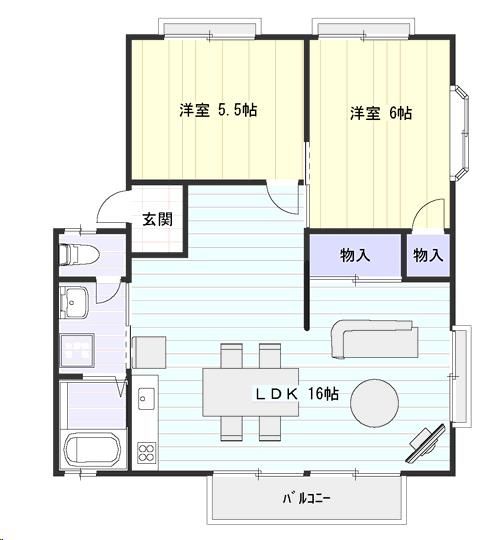 2階の間取り図