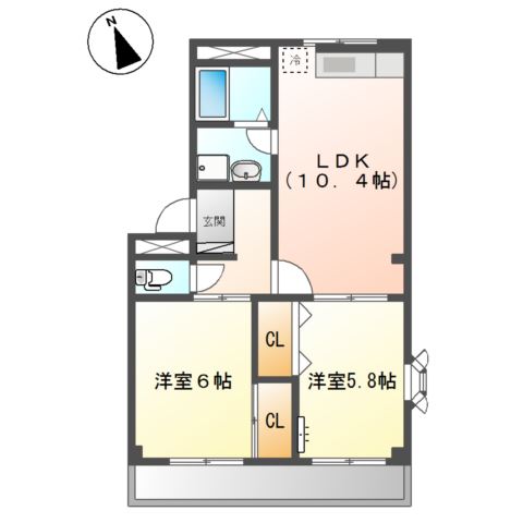2階の間取り図