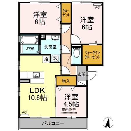 2階の間取り図