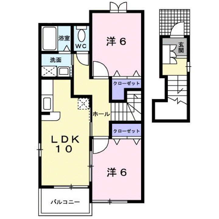 2階の間取り図