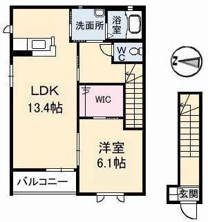 2階の間取り図