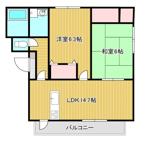 ※別部屋の反転した間取りです。参考用。