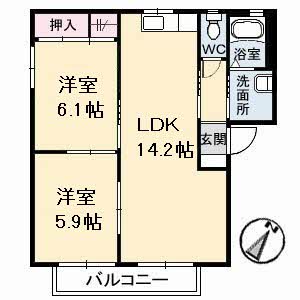 2階の間取り図