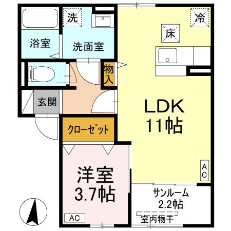1階の間取り図