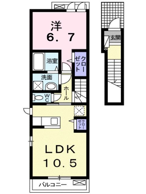2階の間取り図