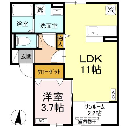 2階の間取り図