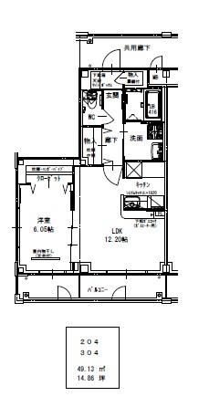2階の間取り図