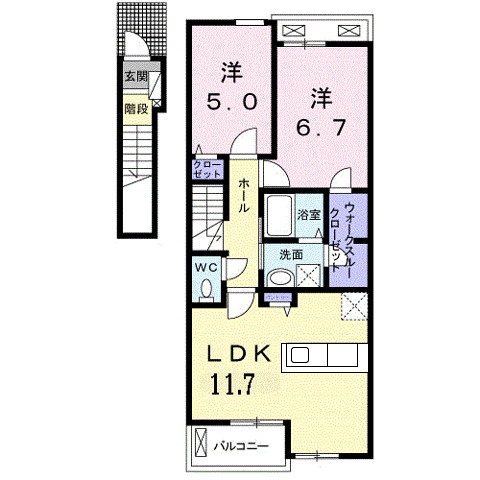 2階の間取り図