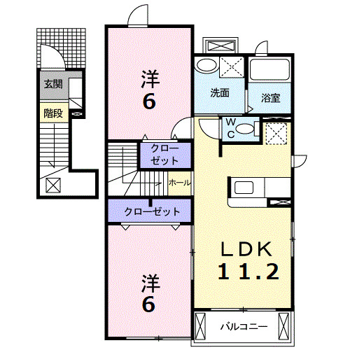 2階の間取り図