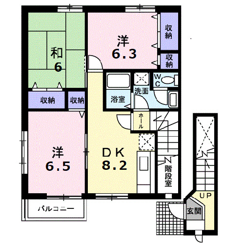 2階の間取り図