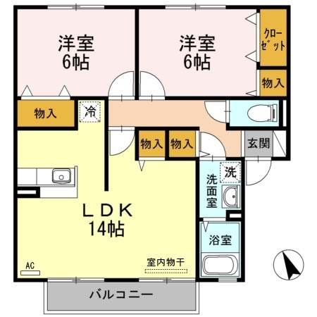 2階の間取り図
