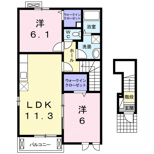 2階の間取り図
