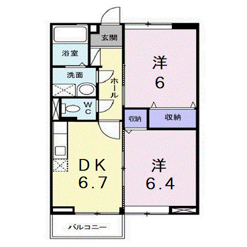 2階の間取り図