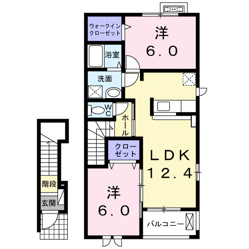2階の間取り図