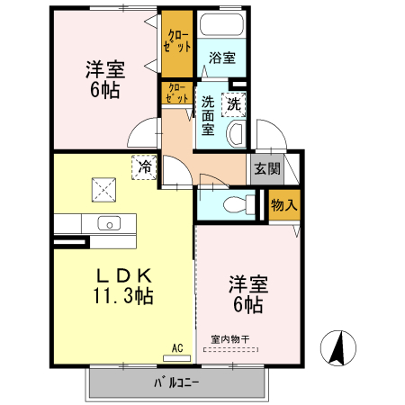 1階の間取り図