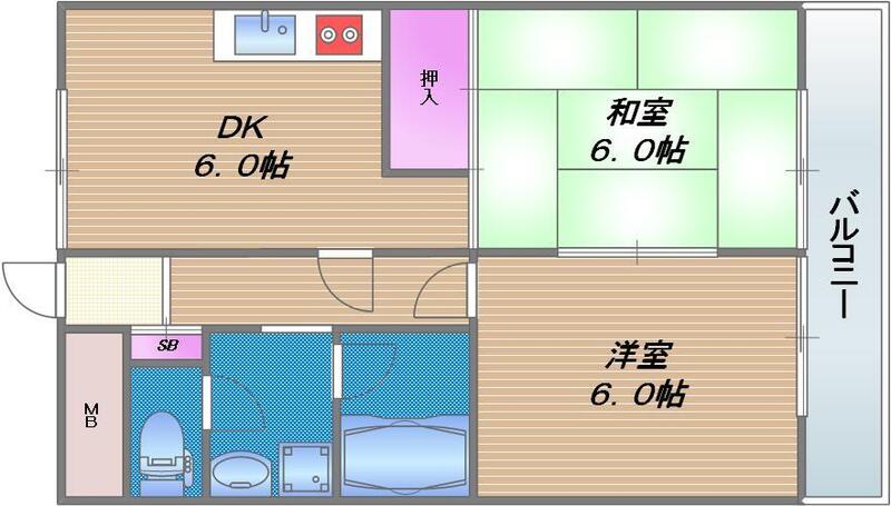 2階の間取り図