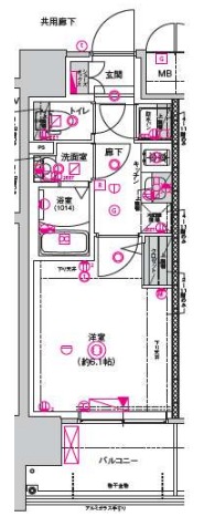 6階の間取り図