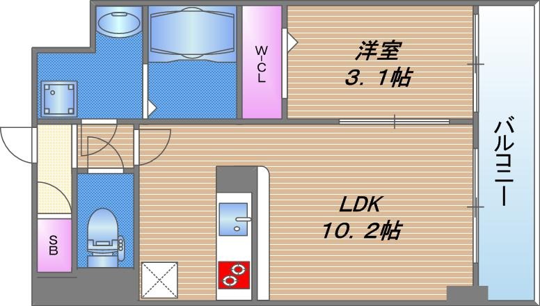 8階の間取り図