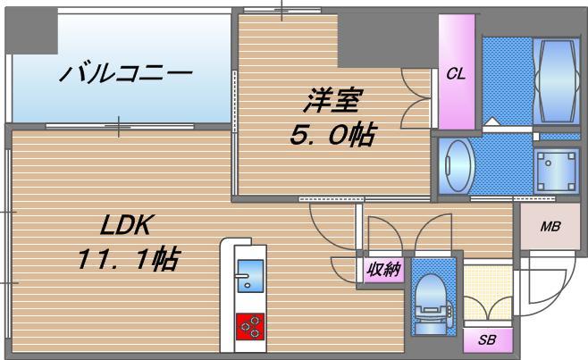 4階の間取り図