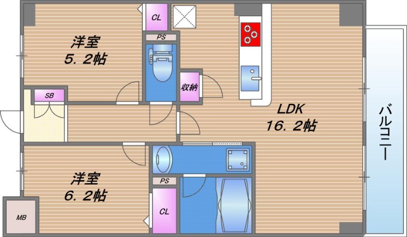 4階の間取り図