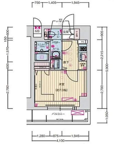 2階の間取り図