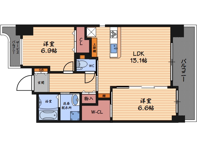 2階の間取り図