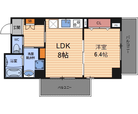 2階の間取り図