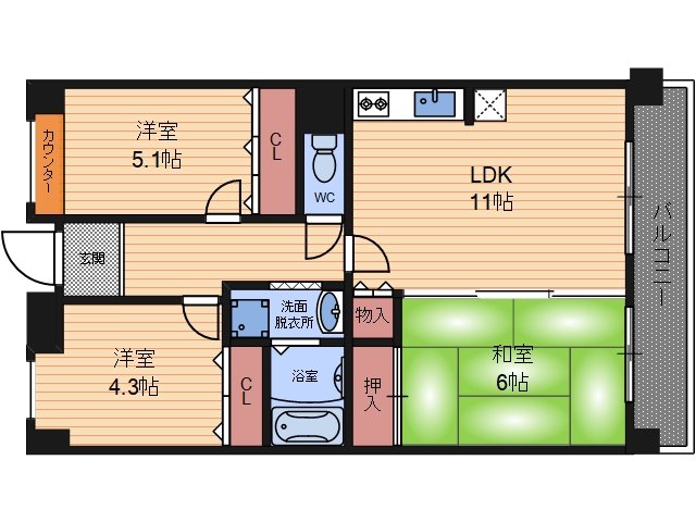 2階の間取り図