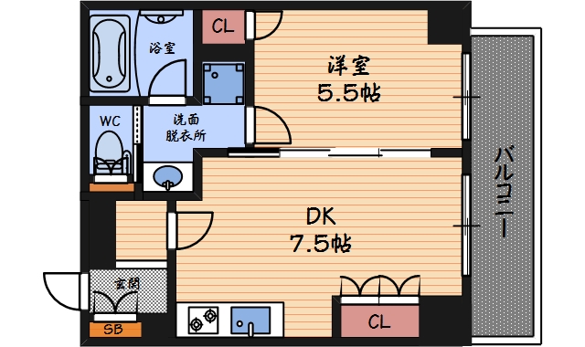8階の間取り図