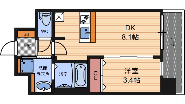 8階の間取り図